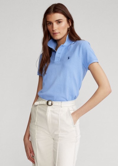 Camisa Polo Polo Ralph Lauren Mujer Azules - Classic Fit Mesh - ZYQWN9417